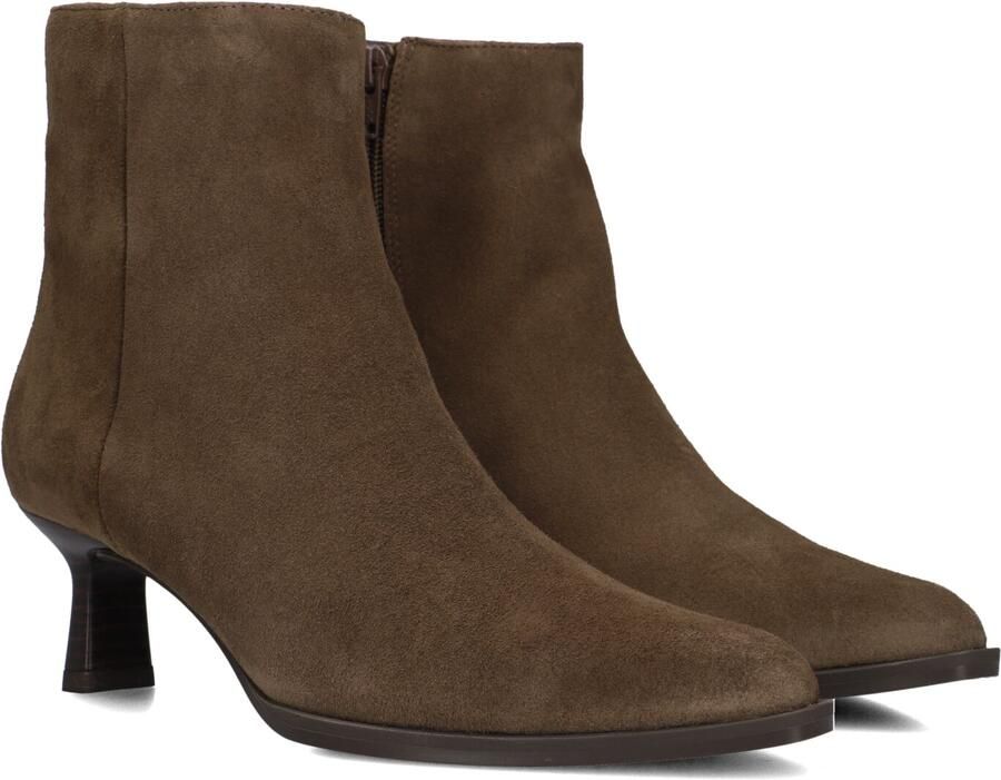 Unisa Lomas Enkellaarsjes Enkelboots met rits Dames Bruin