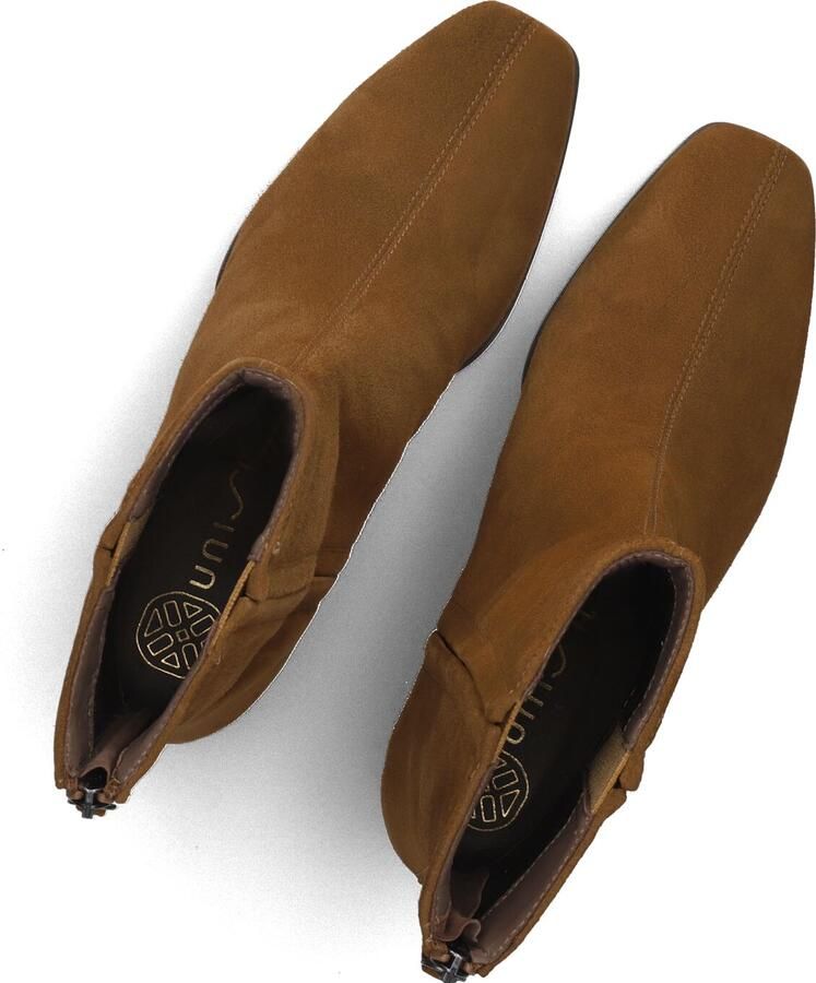 Unisa Lucas Enkellaarsjes Enkelboots met rits Dames Camel - Foto 4