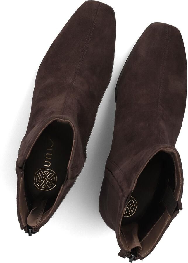 Unisa Lucas Enkellaarsjes Enkelboots met rits Dames Bruin - Foto 4