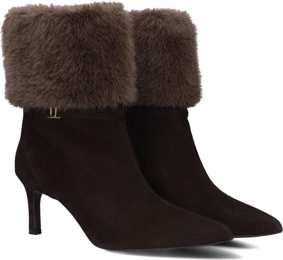 Unisa Luces Enkellaarsjes Enkelboots met rits Dames Bruin