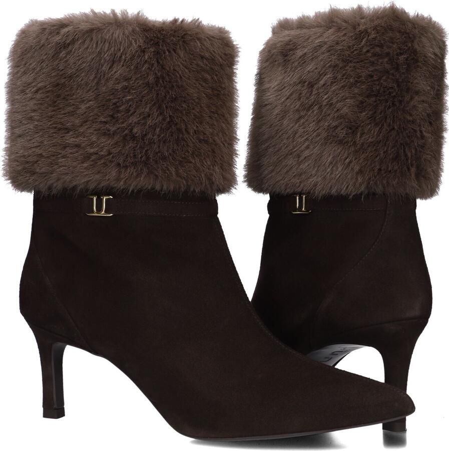 Unisa Luces Enkellaarsjes Enkelboots met rits Dames Bruin - Foto 2
