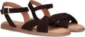 Unisa Dames Platte sandalen Cambel Bruin Suède Platte zool - Bruin