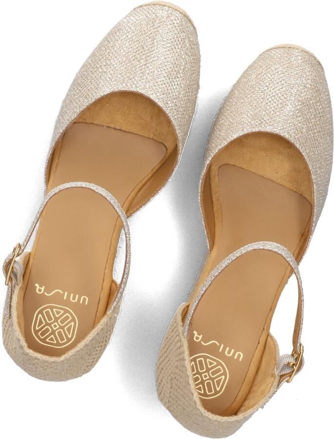 UNISA Espadrilles Dames Cisca Maat: 36 Materiaal: Leer Kleur: Goud