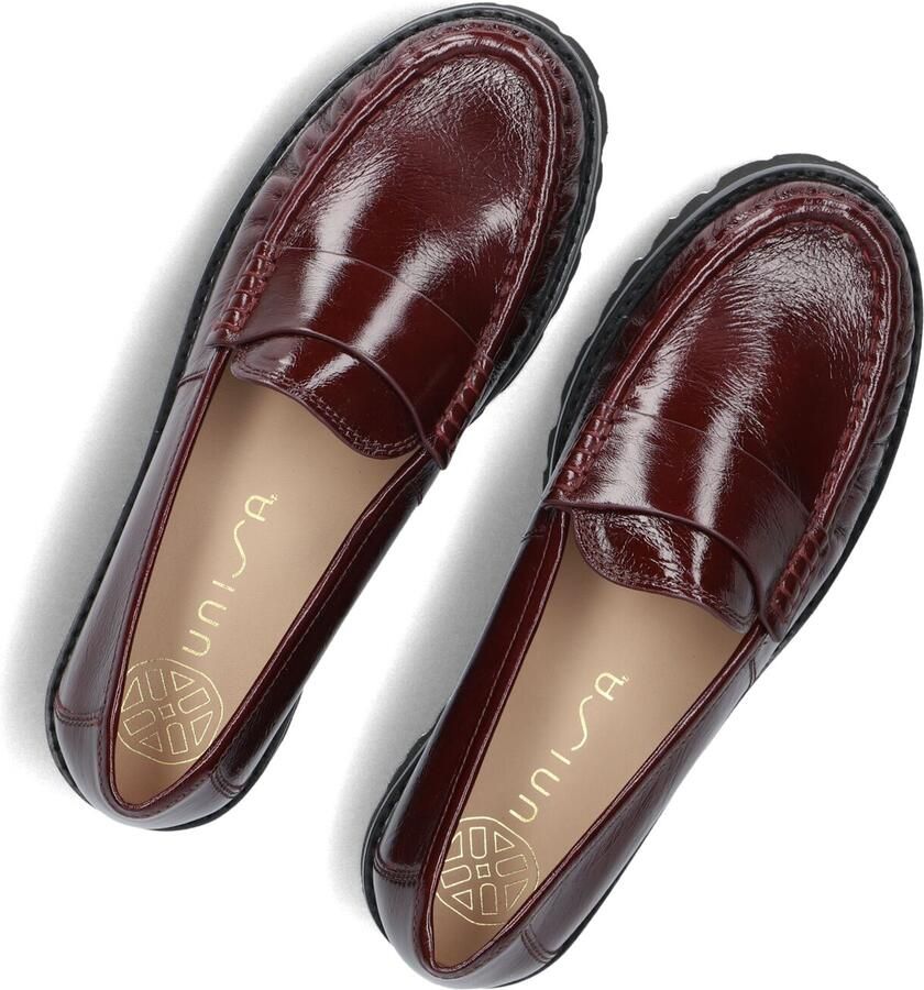 Unisa Fijo Ver lakleren loafers met profielzool bordeaux - Foto 2