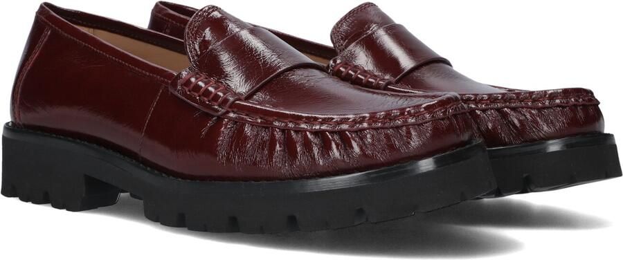 Unisa Fijo Ver lakleren loafers met profielzool bordeaux
