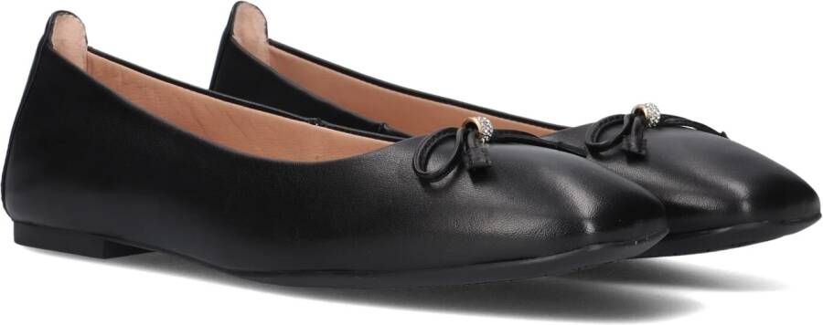 Unisa Zwarte Ballerina's met Zilveren Detail Black Dames