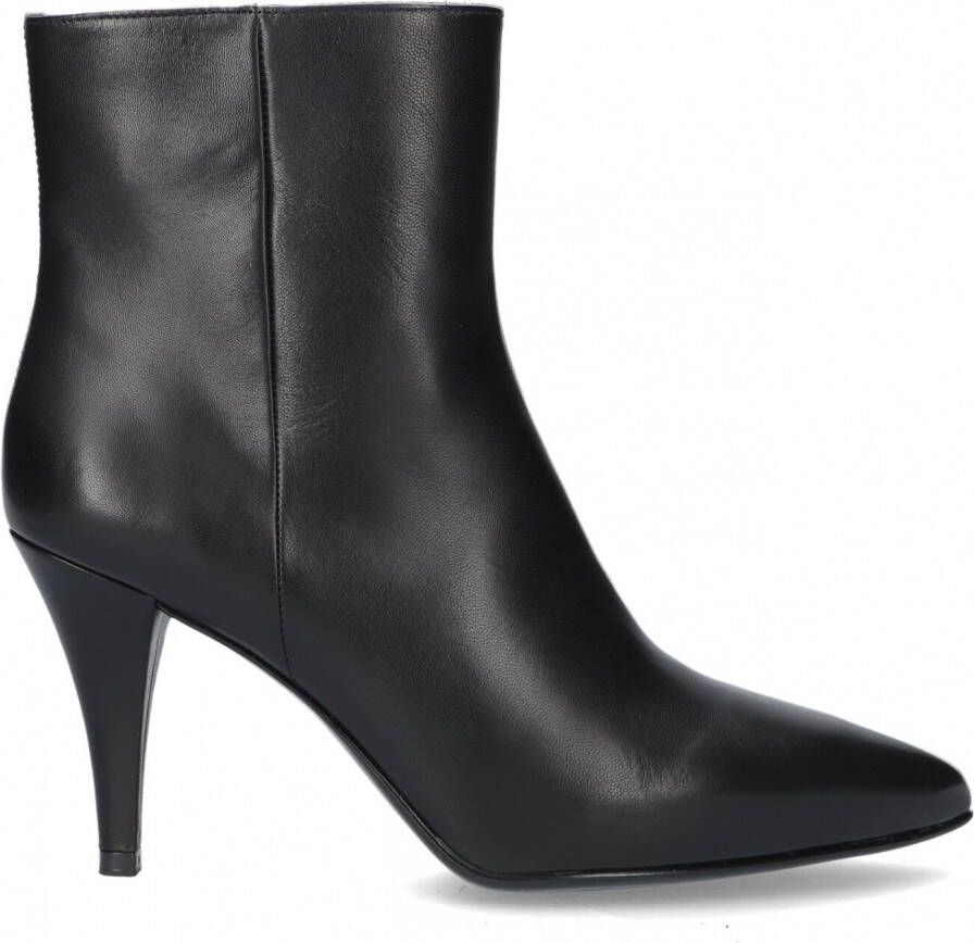 Unisa Tabebu Enkellaarsjes Enkelboots met rits Dames Zwart - Schoenen.nl