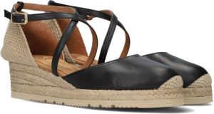 Unisa Caude Espadrilles Met Sleehak Dames Zwart