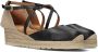 UNISA Espadrilles Dames Caude Maat: 39 Materiaal: Leer Kleur: Zwart - Thumbnail 1