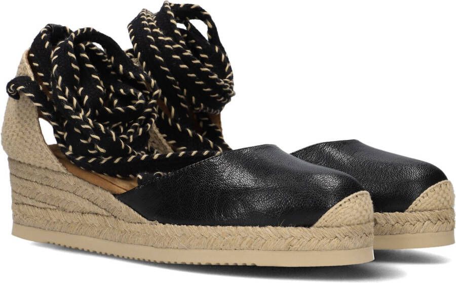 UNISA Espadrilles Dames Chaplin Maat: 37 Materiaal: Leer Kleur: Zwart