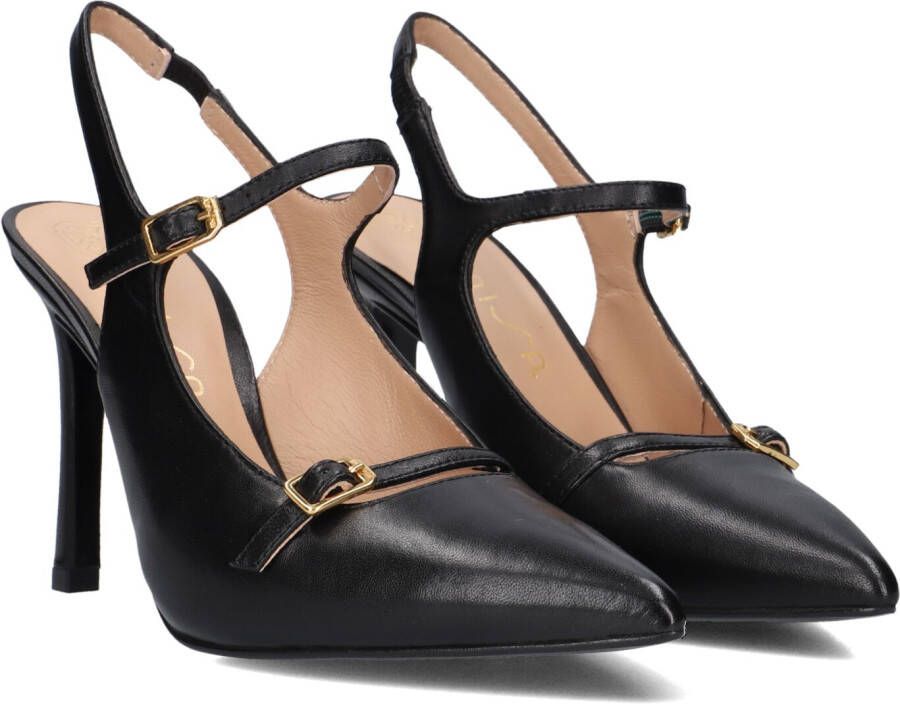 UNISA Slingbacks Dames Tulare Maat: 39 Materiaal: Leer Kleur: Zwart