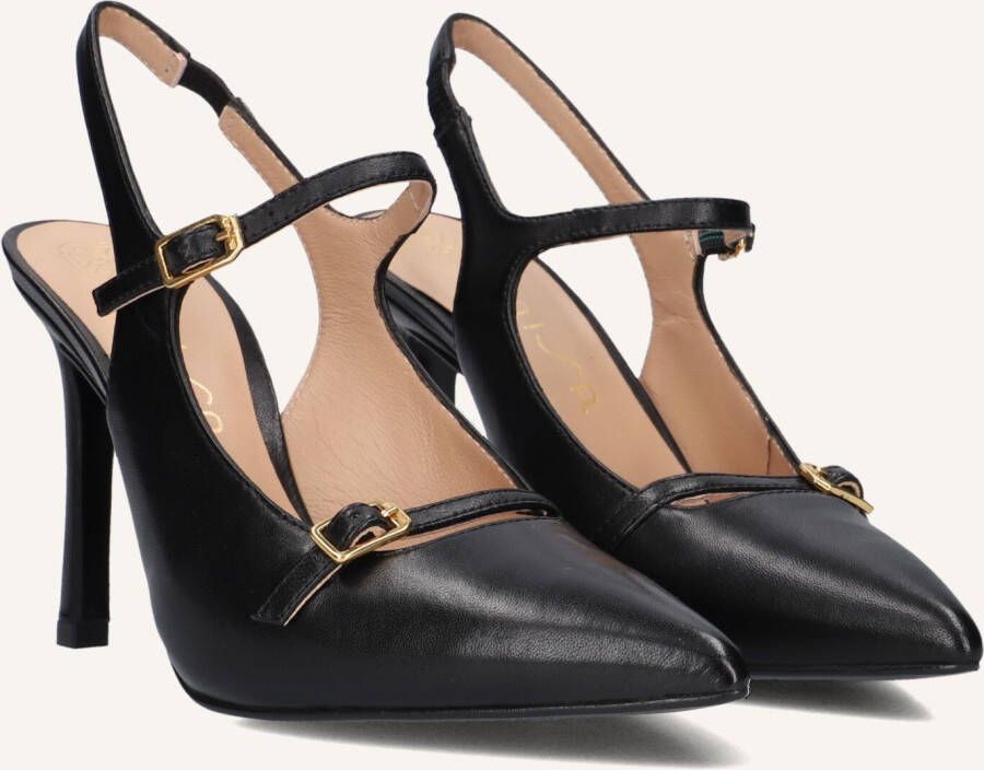 UNISA Slingbacks Dames Tulare Maat: 38 Materiaal: Leer Kleur: Zwart