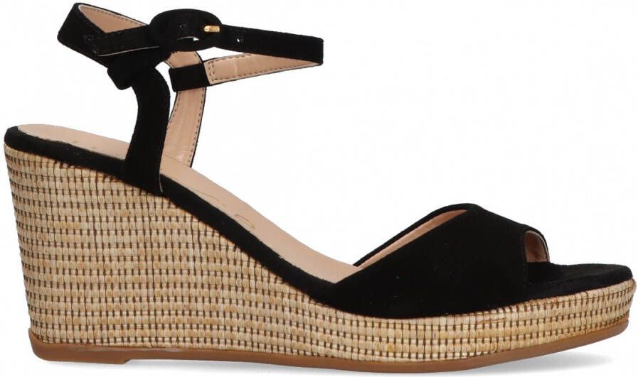 Unisa Montea Sandalen Met Sleehak Dames Zwart - Schoenen.nl