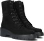 Unisa Jefis Veterboots Laarzen Met Veters Dames Zwart - Thumbnail 1