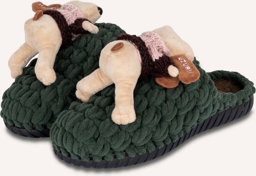 Uzurii Cosy Snoopy Pantoffels Sloffen Groen