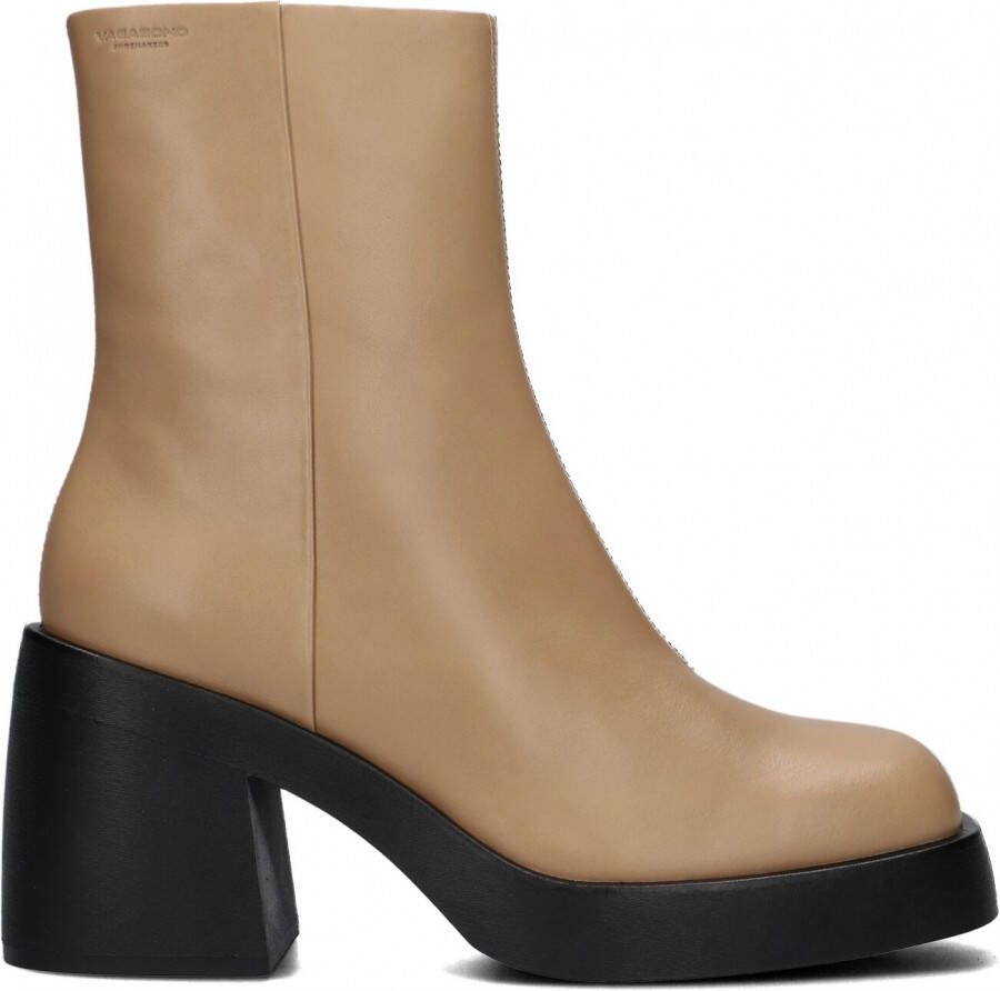 VAGABOND SHOEMAKERS Brooke Enkellaarsjes Enkelboots met rits Dames Camel