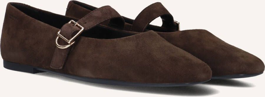 Vagabond Shoemakers Stijlvolle bruine suède ballerinaschoenen