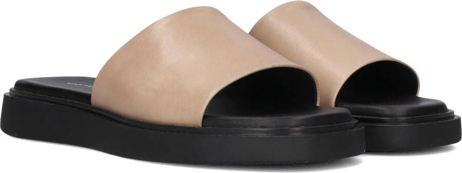 Vagabond Shoemakers Roze Leren Slippers Connie 201 Beige Dames