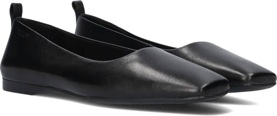 Vagabond Shoemakers Zwarte Leren Platte Schoenen Delia Black Dames