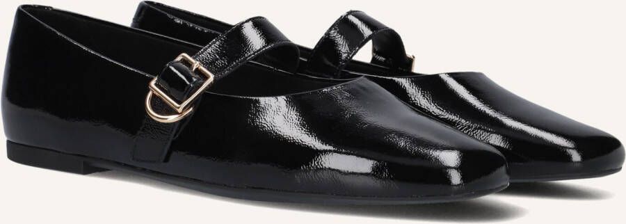 Vagabond Shoemakers Zwarte Leren Ballerina Schoenen met Gesp