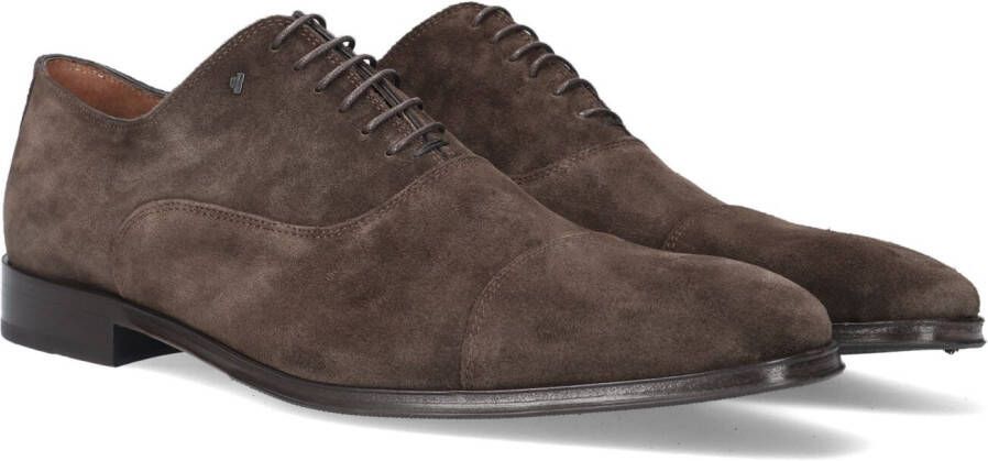 Floris van Floris van Bommel Veterschoenen Heren Schoenen Suède SBM-30088 Taupe