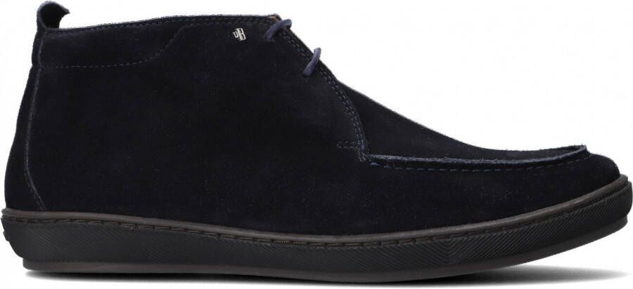 Van Bommel Veterschoen VB Casual SD DarkBlue Suede 20071 01