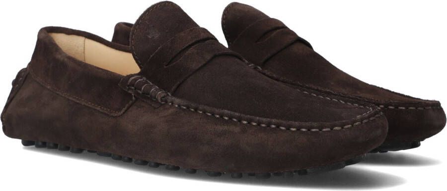 Van Bommel 15100 mocassins heren bruin 00 darkbrown suede 42 5 (8+)