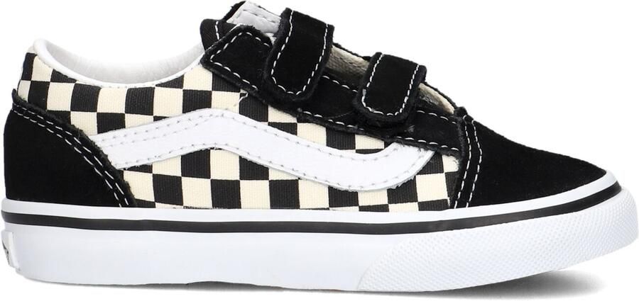 Vans Old Skool Checkerboard suède geruite sneakers zwart Ruit