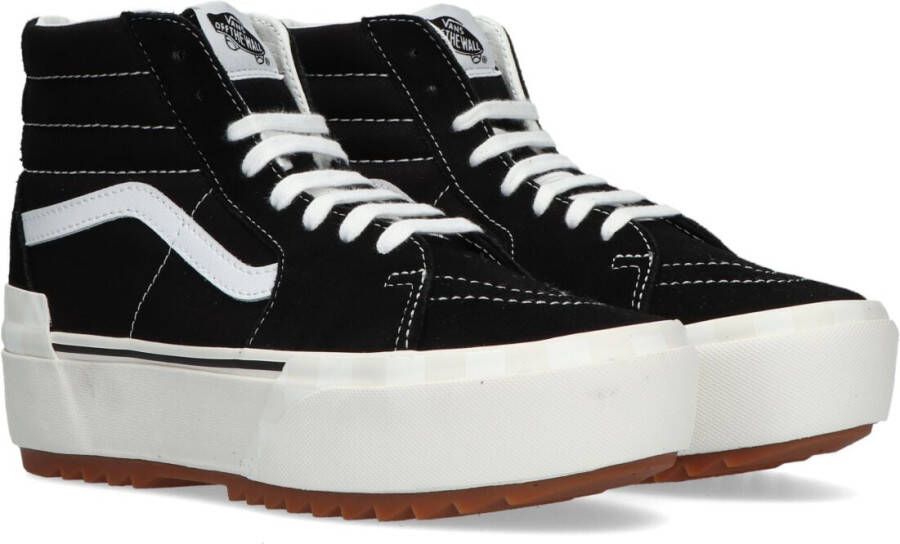 Vans Ua Sk8 Hi Stacked Suede Canvas Black Blanc Sneaker