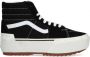 Vans Ua Sk8 Hi Stacked Suede Canvas Black Blanc Sneaker - Thumbnail 1