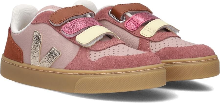 Veja Small V-10 leren sneakers lichtroze ecru
