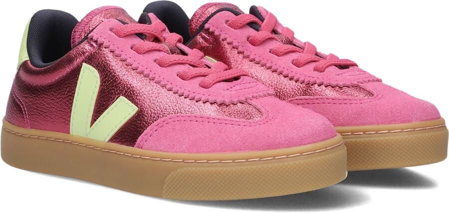 Veja Small Volley Sneakers Meisjes Leren Sneaker Roze