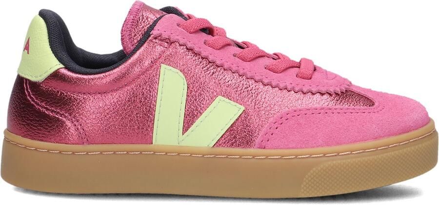 Veja Small Volley Sneakers Meisjes Leren Sneaker Roze - Foto 3