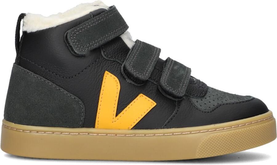 Veja Small V-10 Mid Sneakers Kids Leren Sneaker Zwart