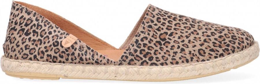 Verbenas Carmen Leopardo leren espadrilles panterprint