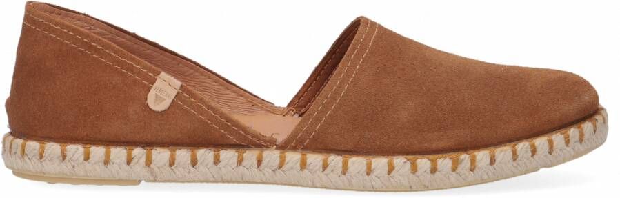 Verbenas Carmen Serraje suède espadrilles taupe