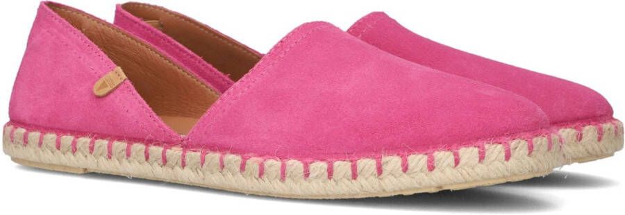 Verbenas Carmen Serraje suède espadrilles roze