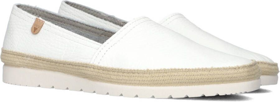 Verbenas Noa leren espadrilles wit