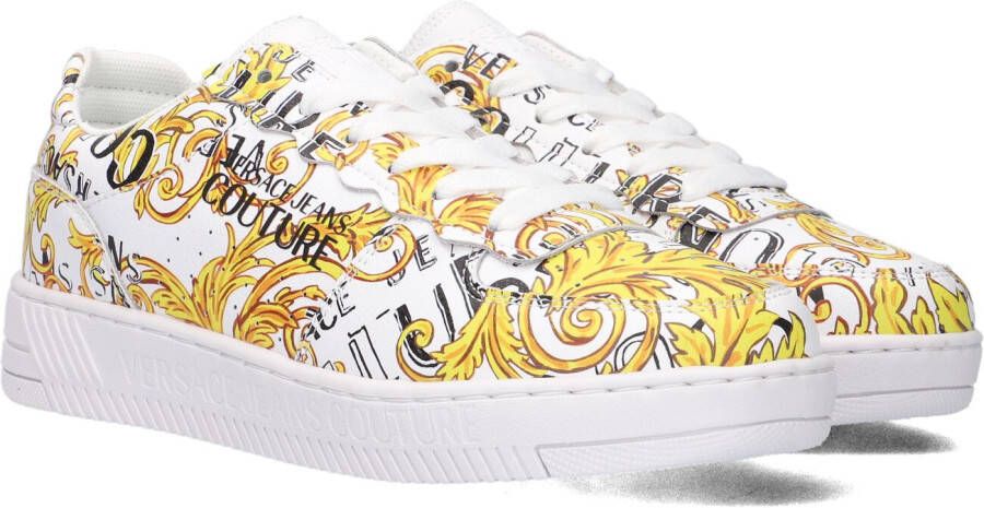 Versace Jeans Couture Barok Print Leren Sneakers voor Vrouwen Multicolor Dames