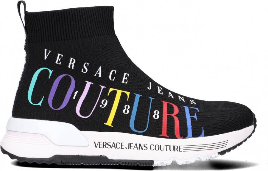 Versace Jeans Couture Multicolor Logo Zijkant Sneakers Black Dames