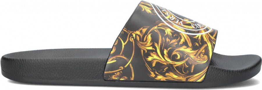 Versace Jeans Fondo Slide Dis Badslippers Slippers flip flops Heren Zwart