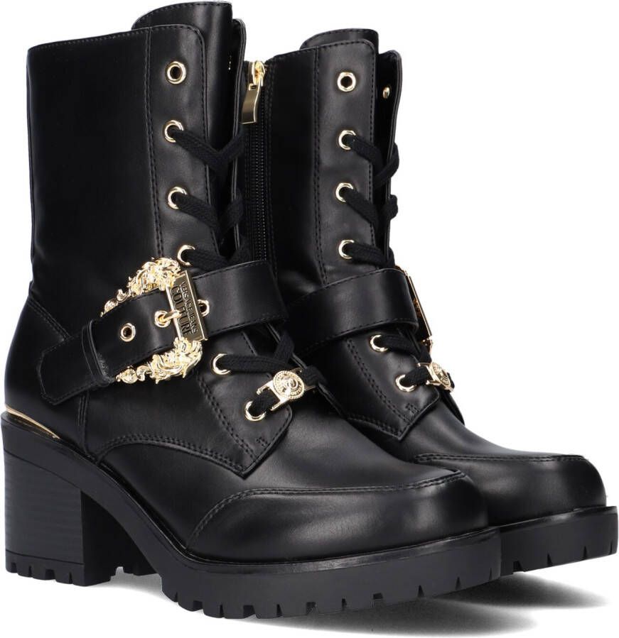 Versace Jeans Mia Dis S94 Veterboots Laarzen Met Veters Dames Zwart