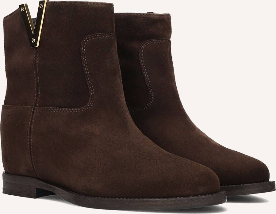 VIA ROMA 15 Enkellaarsjes Dames Santa Monica 2576 Maat: 37 Materiaal: Suède Kleur: Bruin