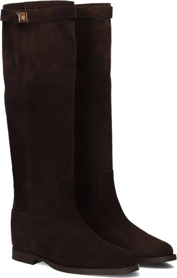 VIA ROMA 15 Hoge Laarzen Dames Santa Monica 3807 Maat: 39 Materiaal: Suède Kleur: Bruin