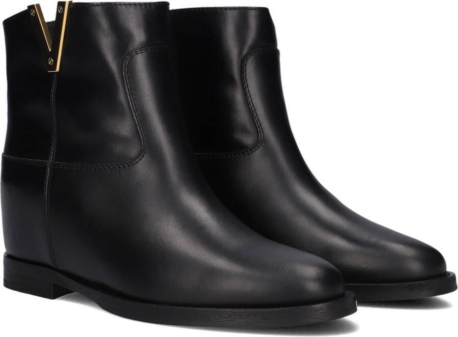 VIA ROMA 15 Enkellaarsjes Dames Santa Monica 2576 Maat: 37 5 Materiaal: Leer Kleur: Zwart