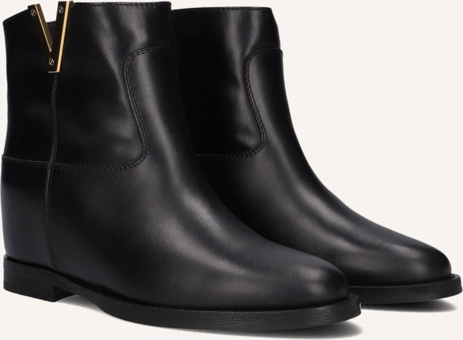VIA ROMA 15 Enkellaarsjes Dames Santa Monica 2576 Maat: 39 Materiaal: Leer Kleur: Zwart