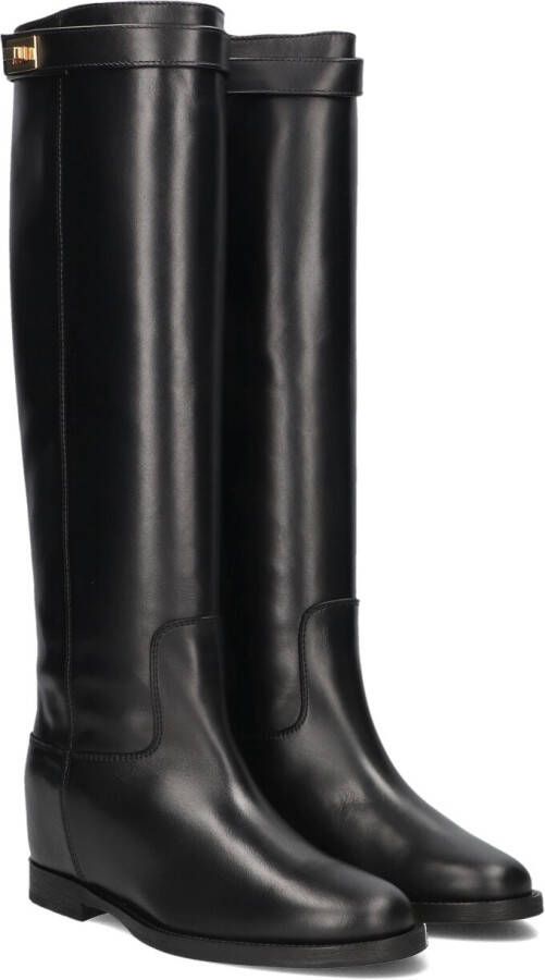 VIA ROMA 15 Hoge Laarzen Dames Santa Monica 3807 Maat: 40 Materiaal: Leer Kleur: Zwart