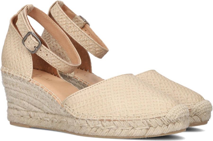 VIA VAI Flora Braid Espadrilles Met Sleehak Peach