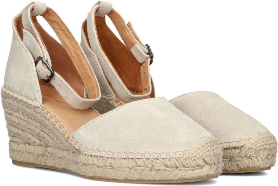 Via Vai Flora Braid Beige Sleehak Sandalen Beige Dames