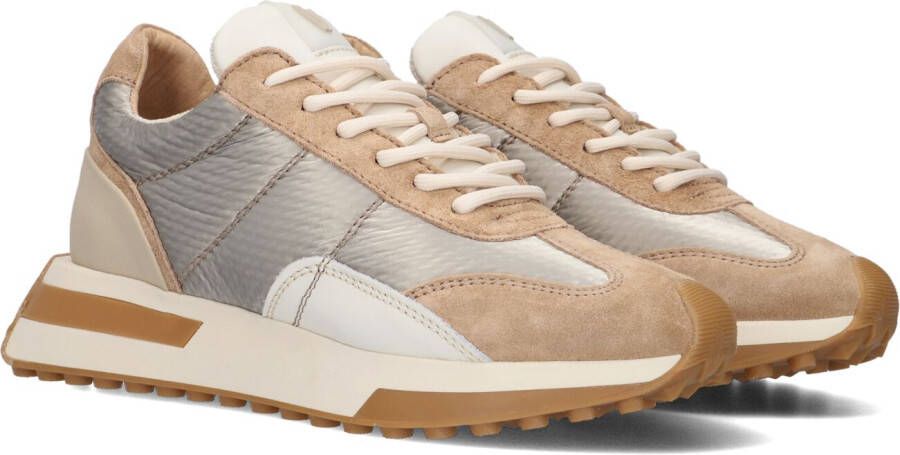 Via Vai Posy Dash 58134 leren sneakers lichtbruin multi